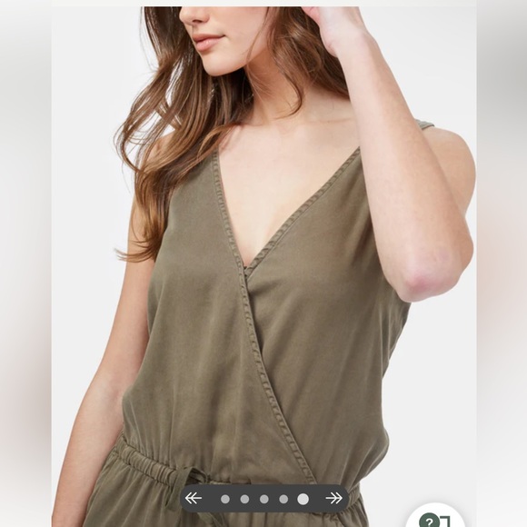 Tentree Blakely Jumpsuit - Olive Lightweight Tencel - Picture 5 of 15
